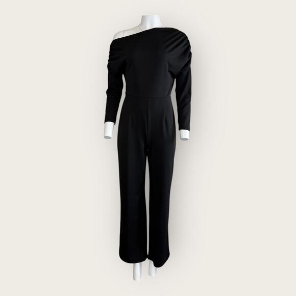 Unbranded Pants - Unbranded | Off-Shoulder Long Sleeve Jumpsuit | Black | See Measurements